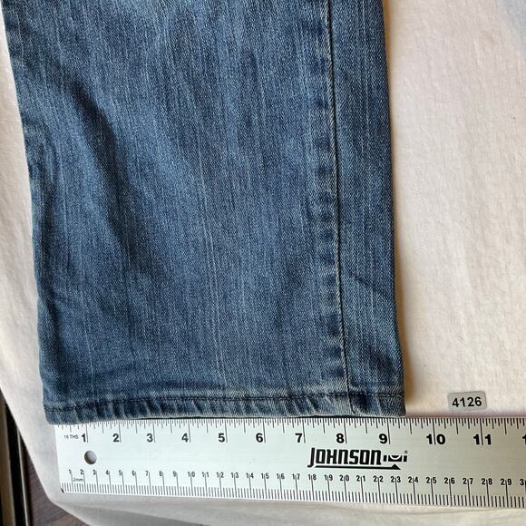 Lee Women Jeans size 16 Long Relaxed Straight Leg High Rise At The Waist Stretch - Picture 5 of 11